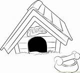 House Dog Coloring Pluto Doghouse Template Getcolorings Pages sketch template