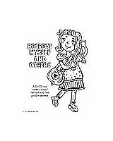 Girl Respect Myself Scout Law Coloring Others Book Scouts sketch template
