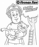 Fireman Sam Coloring Cat Pages Firefighter Tree Rescueing Jobs Beautiful Tall Printable Kb Drawing Template sketch template