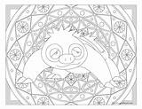 Pokemon Slakoth Coloring Windingpathsart Mandala Choose Board sketch template