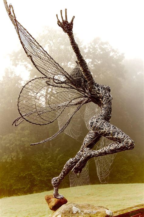 fantasy wire sculptures  robin wight    fairy world