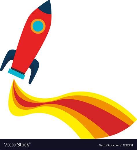 rocket kids toy isolated icon royalty  vector image
