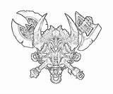 Diablo Barbarian Coloring Pages Terror Battle Printable Symbol Fujiwara Yumiko sketch template