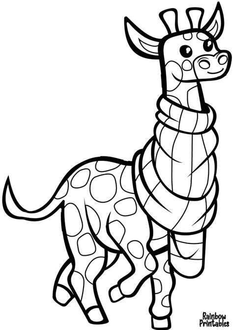 giraffe coloring sheets rainbow printables