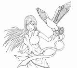 Bleach Anime Coloring Orihime Pages Inoue Fantasy Printable Kubo Drawings Wind Hair sketch template