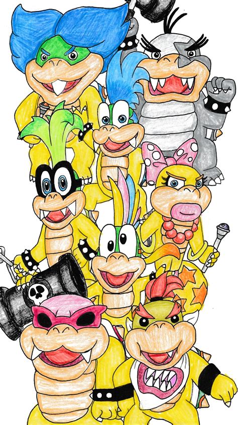 The Koopalings And Bowser Favourites By Justinanddenn