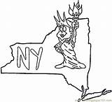 York Coloring Printable Pages Getcolorings State Color sketch template