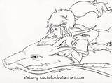 Ghibli Spirited Haku Chihiro Kimberly Miyazaki Coloriage Howl Koi Getdrawings Mononoke sketch template