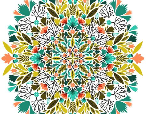 symmetrical floral pattern  vector art  vecteezy
