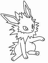 Jolteon Coloring Pages Pokemon Getcolorings Dream sketch template