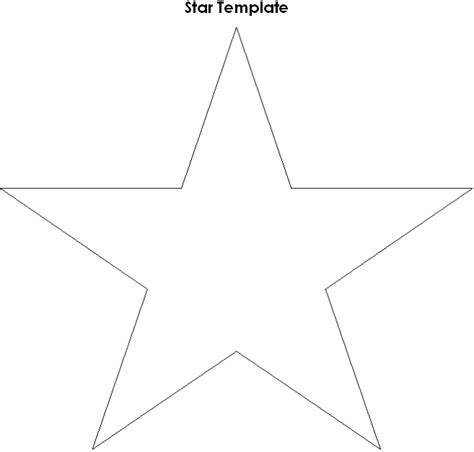 full page star template printable
