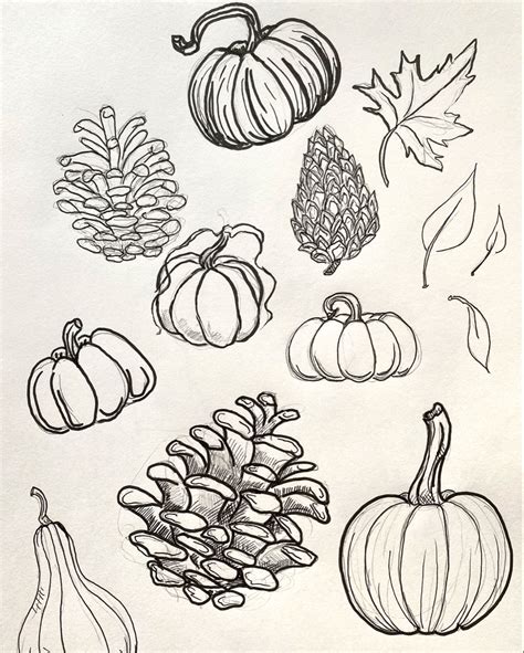 fall themed sketches fall drawings art drawings sketches simple