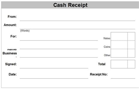 cash receipt templates  excel xls format excel xls templates