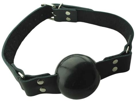 Spartacus Black Rubber Ball Gag With Buckle Closure Bdsm Fun Toys