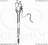 String Needle Clipart Character Cartoon Royalty Illustration Ladel Gold Vector Outlined Coloring Thoman Cory Lal Perera sketch template