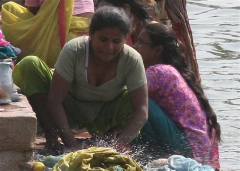 Downblouse While Washing Clothes At River Chuttiyappa