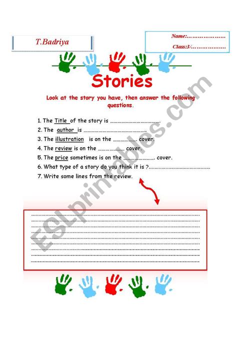 english worksheets stories