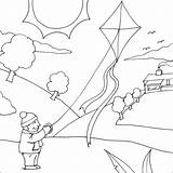 Kite Kites Latawce Wiatr Kolorowanki Dzieci Bieber Jesienny Breeze sketch template