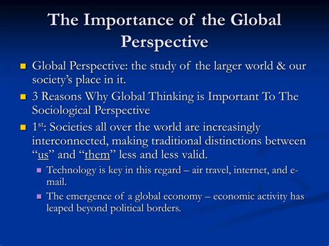 importance   global perspective powerpoint