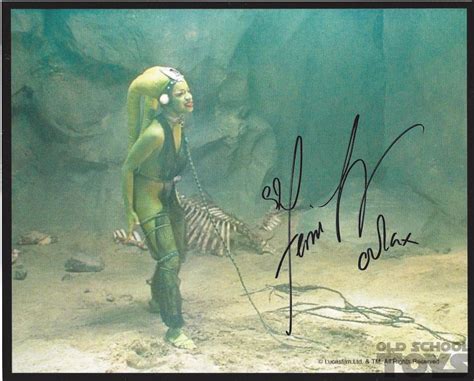 star wars oola in jabba s pit photo signed by femi taylor old school toys