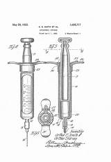 Syringe Patent Patents Hypodermic Drawing sketch template
