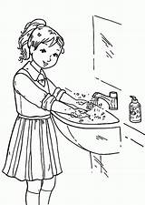 Washing Hands Prevention Infection sketch template