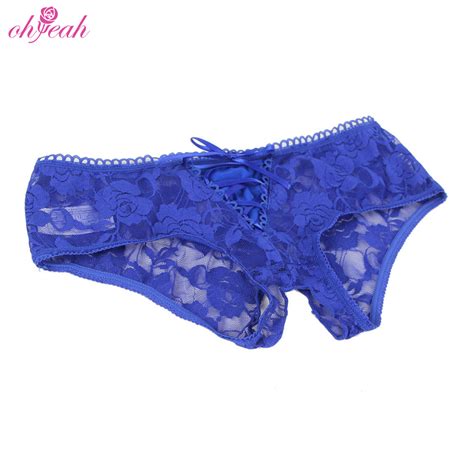 wholesale high quality see through lace sex crotchless panties thongs