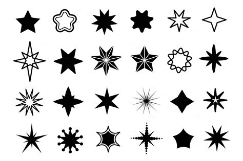 star shapes set  stars background graphics creative market