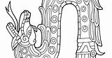 Quetzalcoatl Aztec sketch template