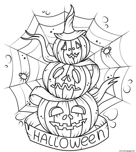 spider halloween coloring pages grab  crayons    fun