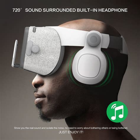 3d Lightweight Virtual Reality Headset With Builtedin Stereo Headphone