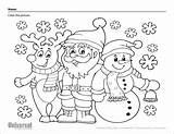 Coloring Christmas Santa Snowman Reindeer Printables Activities Navigation Post sketch template