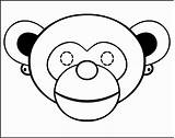 Mask Animal Monkey Template Templates Printable Kids Face Clip Drawing Clipart Paper Simple Designs Make Sampletemplatess Library Getdrawings Cliparts sketch template