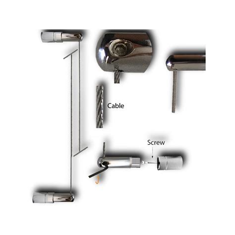 cable displays wall  wall steel wire rope fittings wall mounted