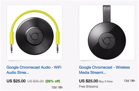 googles ebay store offers  chromecast  chromecast audio   shipped  time  stuff
