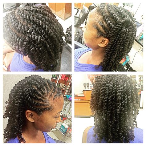 summer protective style flat twists and two strand twists