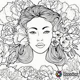 Coloring Pages Women Beautiful Book Adults Beauty Recolor Adult Woman Portraits Colouring Printable Color Fairy Cute Girls Sheets Books App sketch template