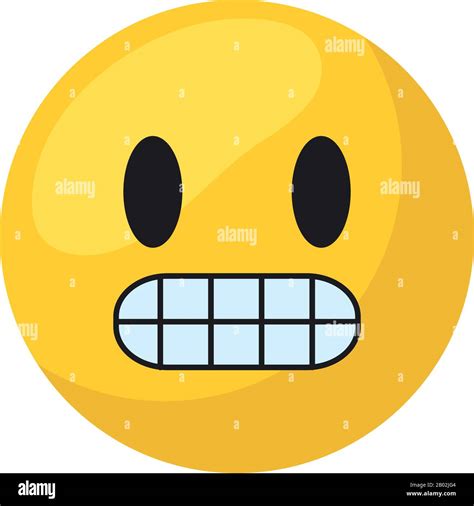 nervous emoji face flat style icon design cartoon expression cute