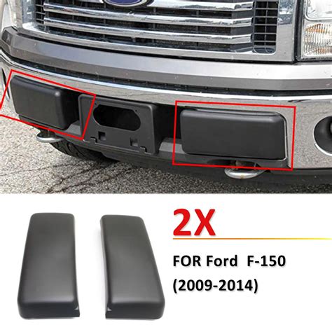 pair abs cover  ford     front bumper black license plate kit shell cap trims