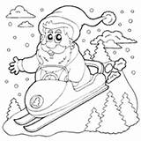 Coloring Christmas Pages Surfnetkids Santa sketch template