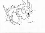 Gyarados Pokemon Pages Coloring Deviantart Template Drawing sketch template