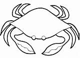 Crab Coloring Printable Pages Fish Sea Simple Animal Under Clip Animals Easy sketch template