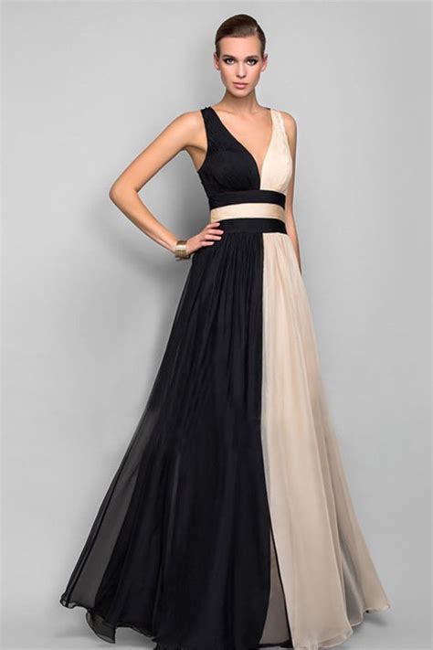 Hualong Elegant Black And White Evening Party Gowns In