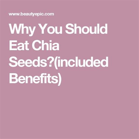 health benefits of chia seeds you should definitely know