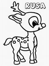 Mewarnai Rusa Lucu Hewan Binatang Kartun Hitam Sketsa Mewarna Paud Cemerlang Claus Diwarnai Gajah Anakcemerlang Reindeer Rudolph Terlengkap Kura Cacing sketch template