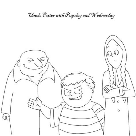addams family pages coloring pages