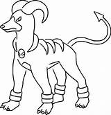 Pokemon Houndoom Coloring Pages Pokémon Drawings Morningkids sketch template