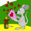 mouse reading valentine coloring page coloringcom