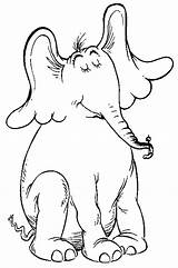 Seuss Horton Hears Crafts Suess Lorax Elephant Doctor Copics sketch template