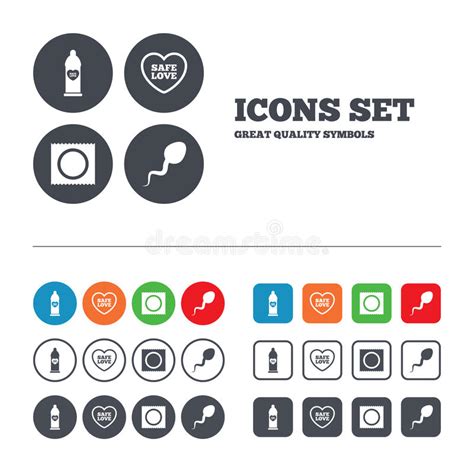 safe sex icons stock vector illustration of love package